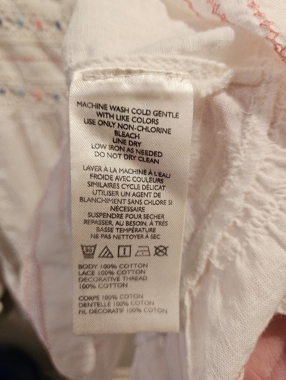 Free People Cream Cotton Embroidered Peasant Tunic. Medium. - Picture 4 of 9